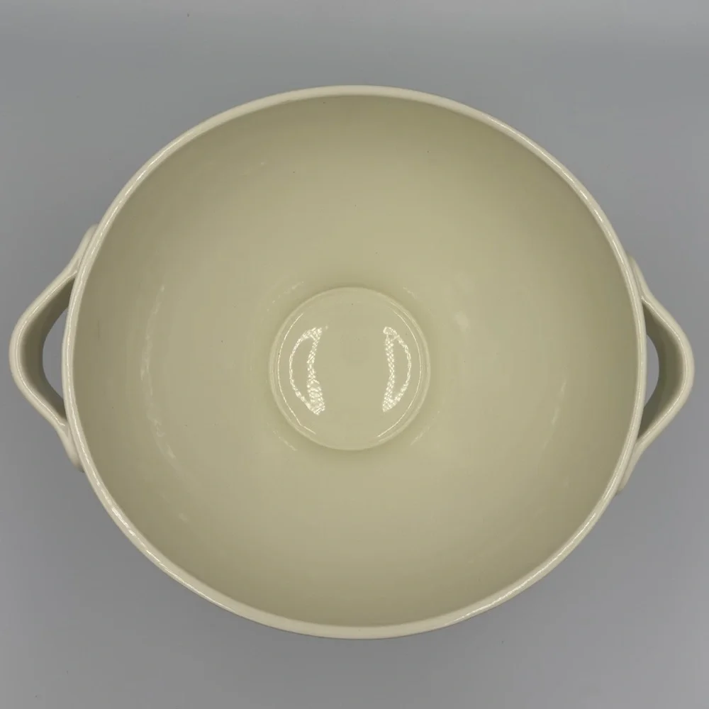 Pottery Barn Studio Ivory by Barbara Eiger Large Pedestal Serving Bowl